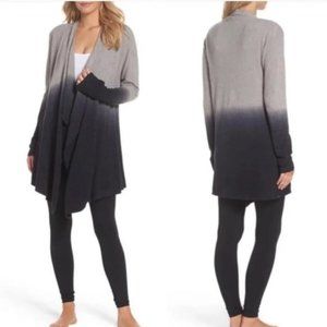 Barefoot Dreams CozyChic Lite Calypso Ombre Wrap Cardigan, Gray/Black Size S/M